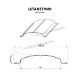 Штакетник металлический МП ELLIPSE-O 19х126 NormanMP (ПЭ-01-7004-0.5)