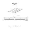 Софит МЕТАЛЛ ПРОФИЛЬ перфор. Lбрус-XL-14х335 (MattMP-20-7024-0.5)