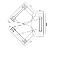 Y-образный тройник для круглого конька R110 (MattMP-20-8017-0.5)