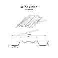 Штакетник металлический МП TRAPEZE-T 16,5х118 (VikingMP-01-7016-0.45)