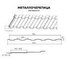 Металлочерепица МП Монтекристо-M NormanMP (ПЭ-01-3005-0.5)