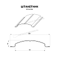 Штакетник металлический МЕТАЛЛ ПРОФИЛЬ ELLIPSE-O 19х126 (PureTech_Mat-20-7024-0.5)