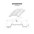 Штакетник металлический МЕТАЛЛ ПРОФИЛЬ TRAPEZE-O 16,5х118 (PureTech_Mat-20-7024-0.5)