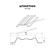 Штакетник металлический МП LАNE-T 16,5х99 (PURMAN-20-Tourmalin-0.5)